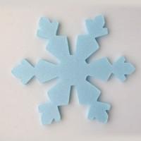 Набор фигурок из пенопласта "Снежинки №2" тонкие голубые, арт. 500373