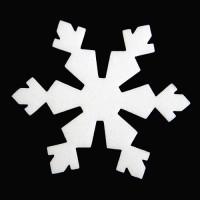 Набор фигурок из пенопласта "Снежинки №2" тонкие белые, арт. 500368