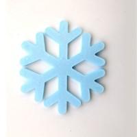 Набор фигурок из пенопласта "Снежинки №1" тонкие голубые, арт. 500372