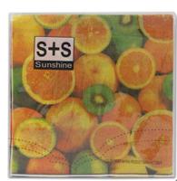 Салфетки для декупажа "Апельсины и киви", 2-х слойные, 33x33 см