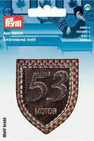 Термоаппликация "53 MOTOR", искусственная кожа, коричневый, арт. 925992