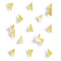Декор для стен "Confetti triangles", латунь