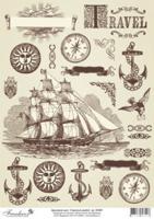 Декупажная карта "Старинные корабли", арт. DK3081