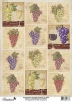 Декупажная карта "Виноградное настроение", арт. TDK3005