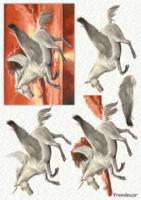 Декупажная карта 3D "Единорог с крыльями", арт. DK4071
