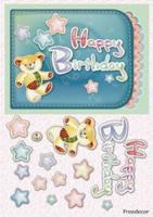 Декупажная карта 3D "Happy Birthday", арт. DK4021