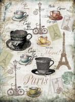 Декупажная карта "Кофе в Париже", арт. TDK010
