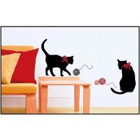 Наклейки декоративные "Черные кошки"