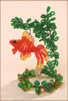 Набор для бисероплетения "Золотая рыбка", 12x6,5 см, арт. БП-35