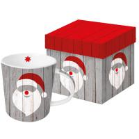 Кружка "Santa on wood" в подарочной коробке