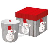 Кружка "Snowman on wood" в подарочной коробке