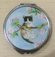 Зеркальце карманное "Котик", 8x7 см