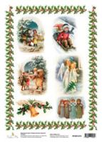 Декупажная карта "Рождественские открытки", 21x30 см