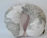 Подголовник-антистресс "Карта мира" (белая), 30х30х10 см