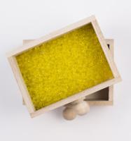 Бисер, желтый прозрачный (20 грамм)