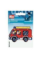 Термоаппликация "Пожарная машина", 4х7 см, красная