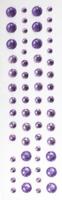 Стразы самоклеющиеся, 3-6 мм, фиолетовые светлые, 60 штук