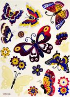 Наклейка виниловая из цветной фольги "Бабочки"