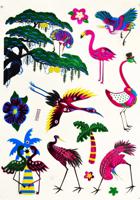 Наклейка виниловая из цветной фольги "Птицы"