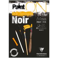 Альбом для смешанных техник "Paint'ON Noir", А4, 20 листов, 250 г/м2, черная