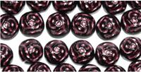 Бусина "PRECIOSA. CANDY ROSE", 8 мм, арт. 111-01385-00, цвет розовый, черный