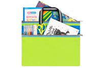 Папка-сумка с ручками, цвет: зеленый, на молнии, 39x29,5x0,6 см