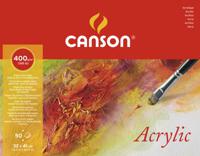 Блок бумаги для акрила Canson "Acrylic", склейка, 32x41 см, 400 г/м2, 50 листов