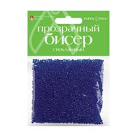 Бисер круглый "Прозрачный", 2 мм, 60 грамм, цвет синий, №7