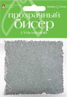 Бисер прозрачный, стеклянный, 2 мм, 10 грамм (серебряный №1)