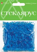Стеклярус прозрачный, 6 мм, 60 грамм (голубой №3)