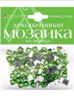 Мозаика декоративная из акрила, цвет: зеленый, 100 штук
