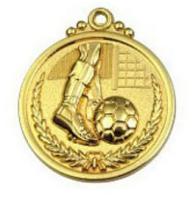 Медаль Start Up "Футбол", золото, 50 мм (1996)