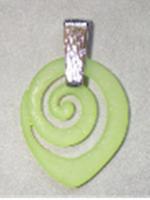Украшение подвеска "спираль", светло-зеленый