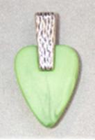 Украшение подвеска "сердце", зеленый