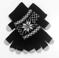 Дизайнерские перчатки для сенсорных экранов "Зимняя ночь"