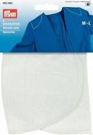 Накладки плечевые полумесяц, размер M-L, 160x115x15 мм, белый, 100% полиамид, 2 штуки