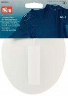 Накладки плечевые реглан с липучкой, размер M-L, 115x150x11 мм, белый, 100% полиамид, 2 штуки