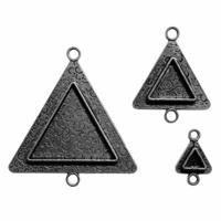 Набор заготовок для украшений "Треугольники 2", серебро, арт. MB2-003S