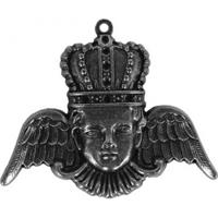 Заготовка для украшений "Crowned Angel", серебро, арт. GL2-004S