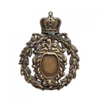 Заготовка для украшений "Crowned Medallion", бронза, арт. GL2-002