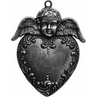 Заготовка для украшений "Heart Angel", серебро, арт. GL2-001S