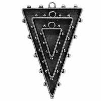 Набор заготовок для украшений "Треугольники 1", серебро, арт. MB1-004S