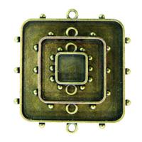 Набор заготовок для украшений "Squares One. Квадраты 1", бронза, арт. MB1-002