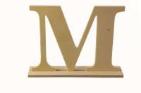Деревянная буква "М", 20x4x15 см