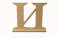 Деревянная буква "И", 17x4x15 см