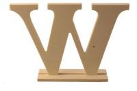 Деревянная буква "W", 20,5x4x15 см