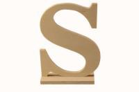 Деревянная буква "S", 10x4x15 см