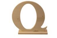 Деревянная буква "Q", 17x4x15 см