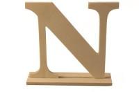Деревянная буква "N", 16x4x15 см
