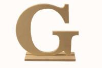 Деревянная буква "G", 16x4x15 см